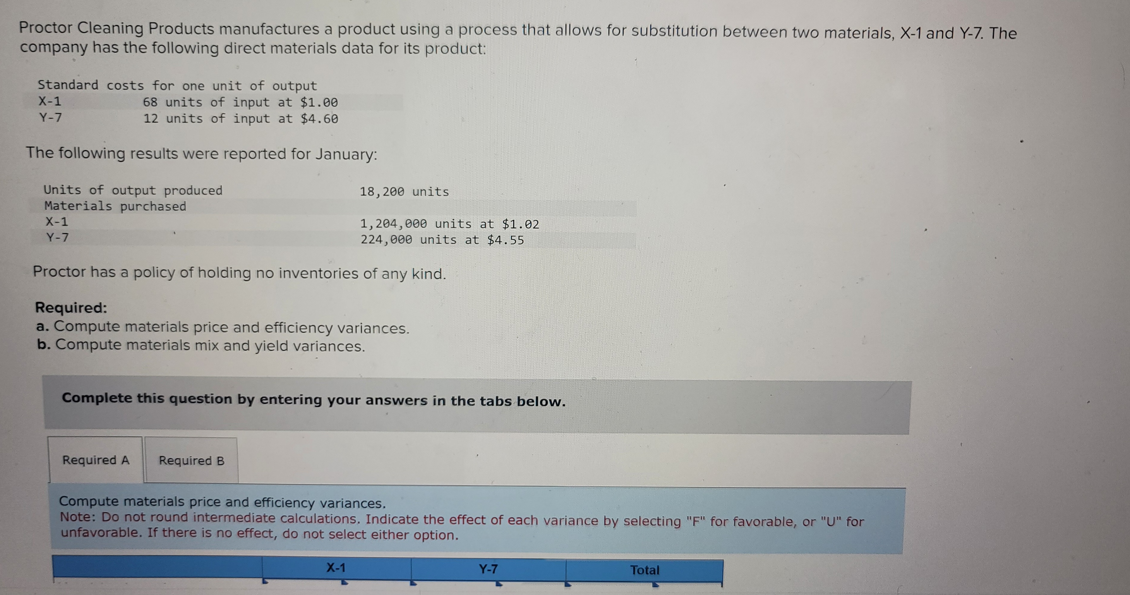 Proctor Cleaning Products manufactures a product