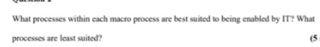 what processes within each macro process are best