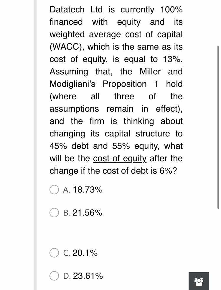 Please help with following MCQ question one