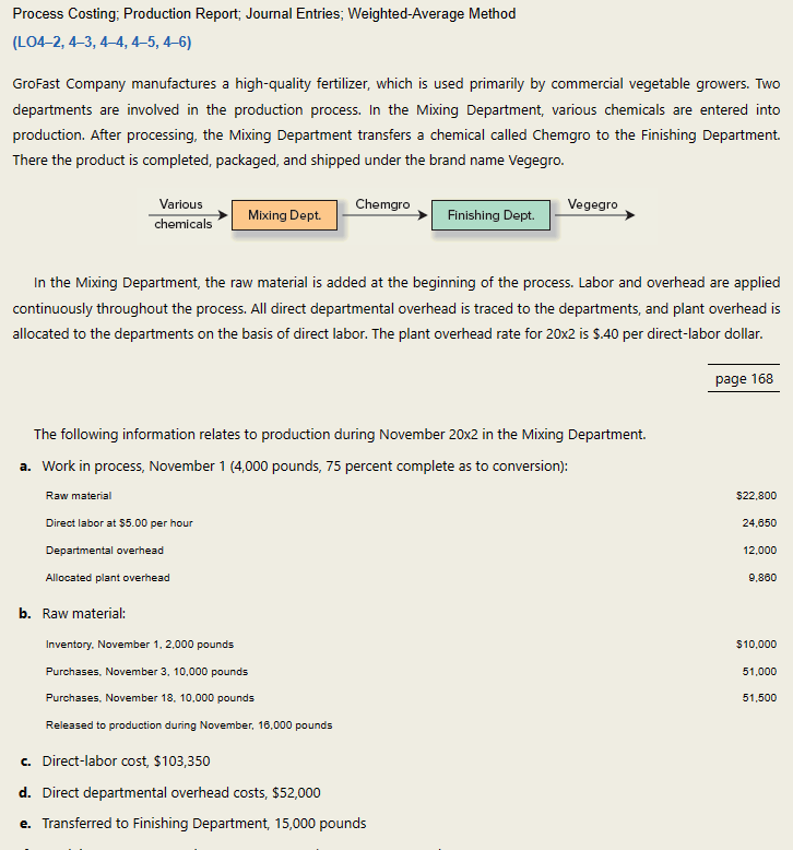 Process Costing; Production Report; Journal