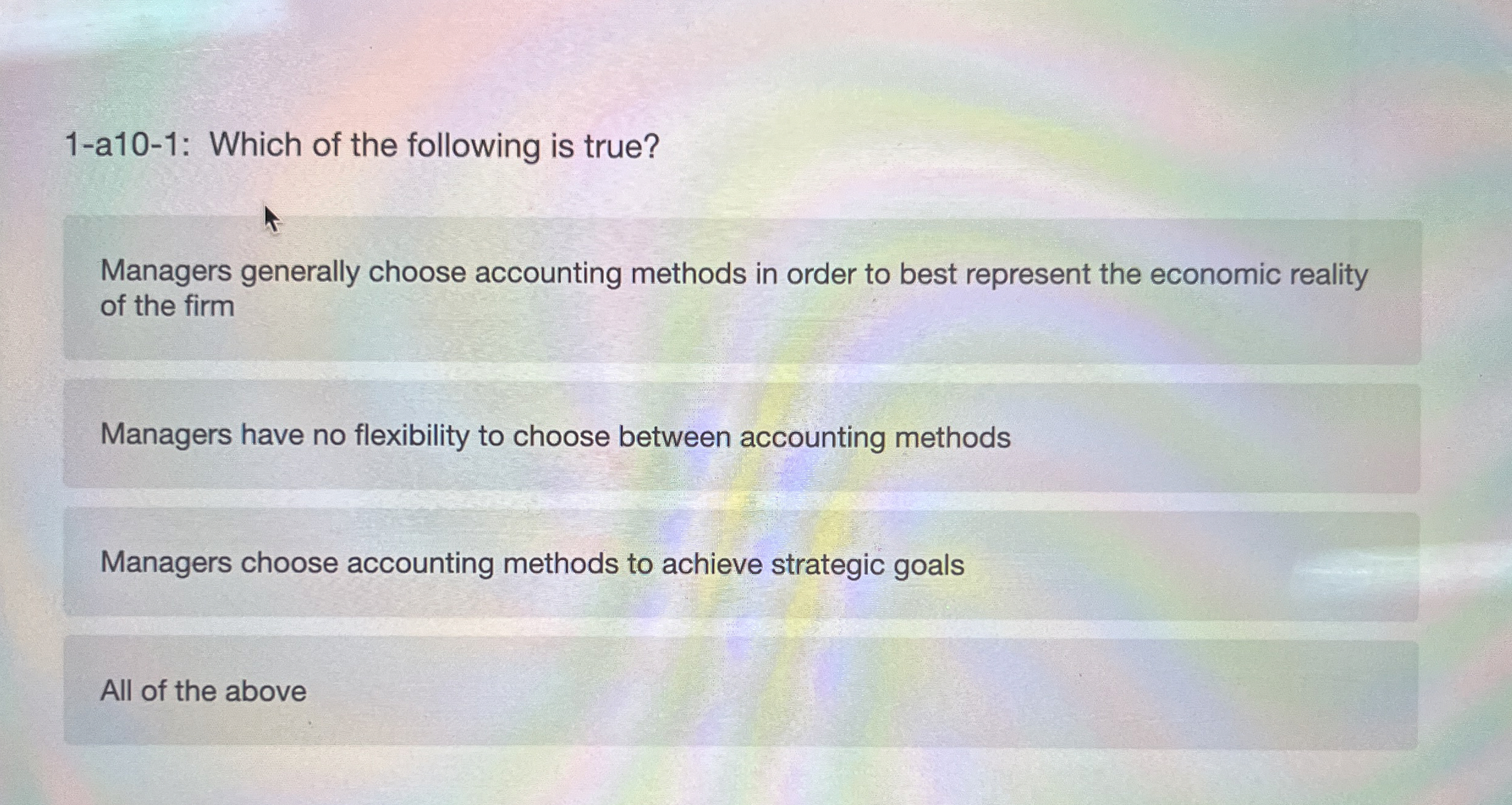 1 - a 1 0 - 1 : Which of the following is true?