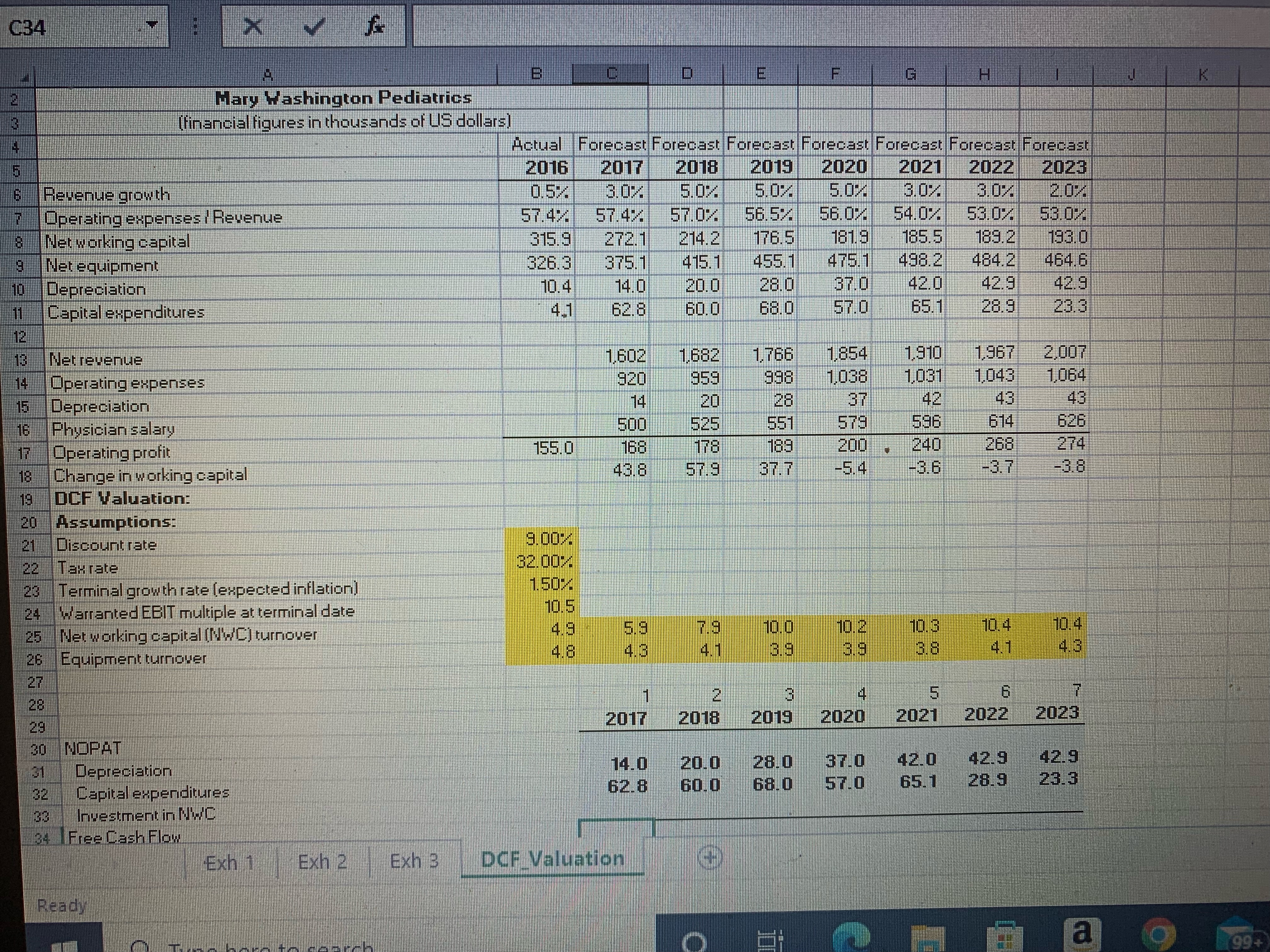I Need help calculating the NOPAT on this