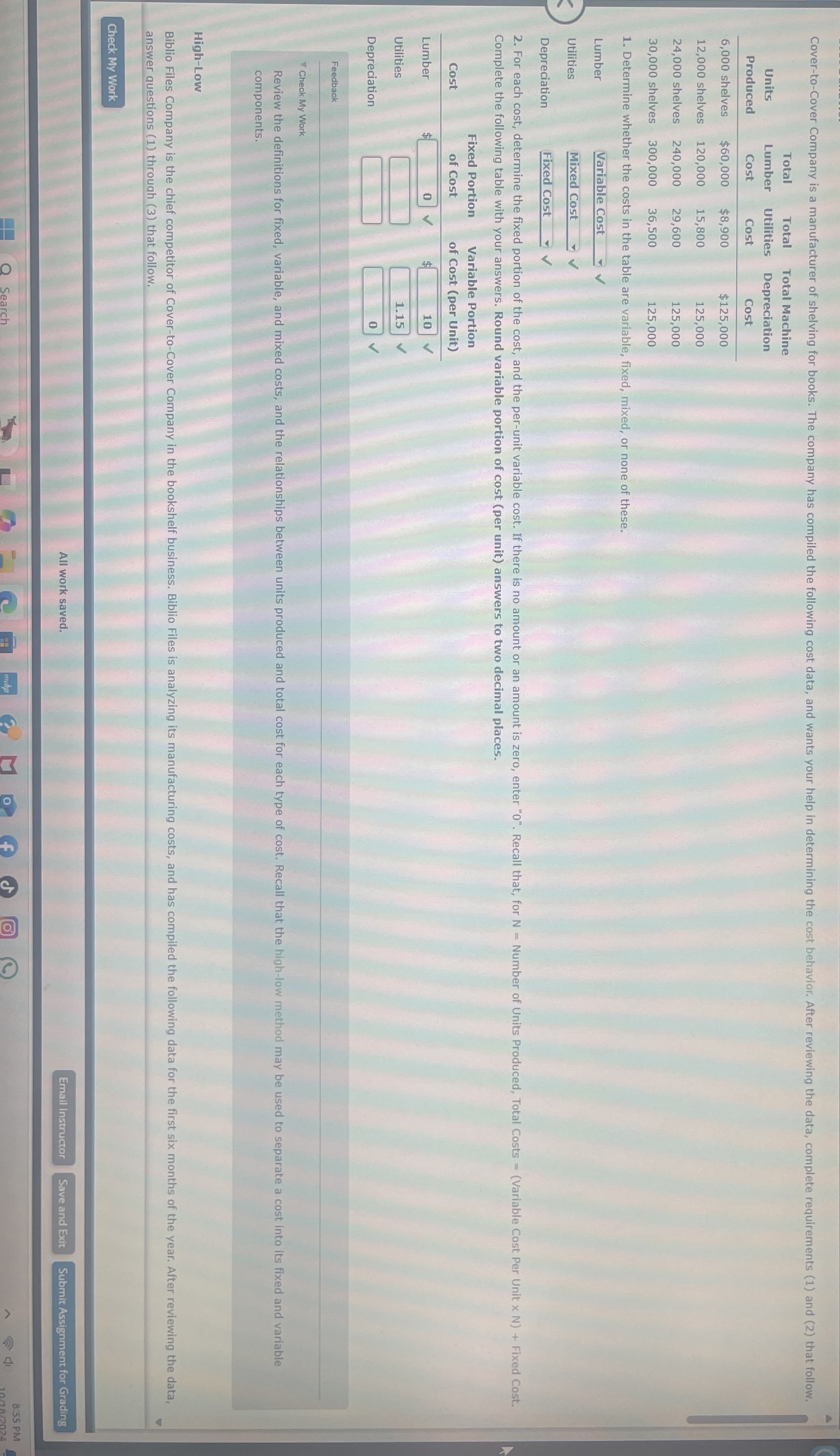 \ table [ [ \ table [ [ Units ] , [ Produced ] ]