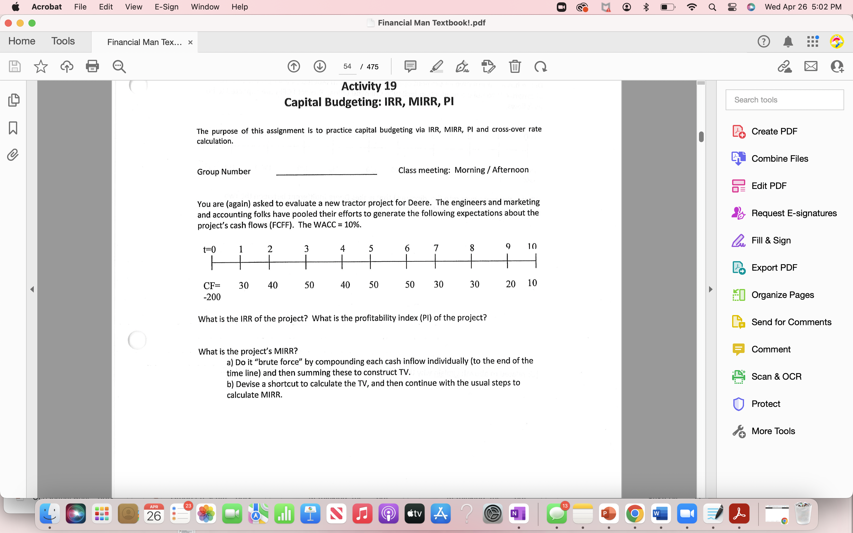 Acrobat File Edit View E-Sign Window Help Q Wed