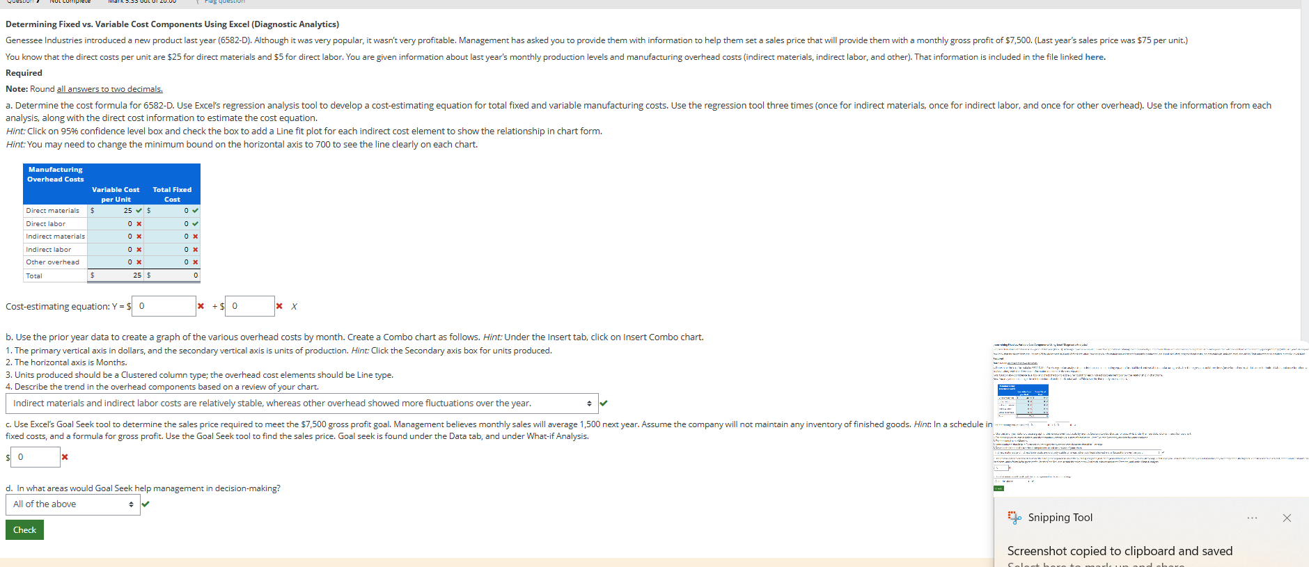 Determining Fixed vs . Variable Cost Components