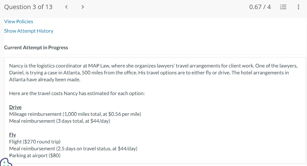 5 Your answer is partially correct. Which option