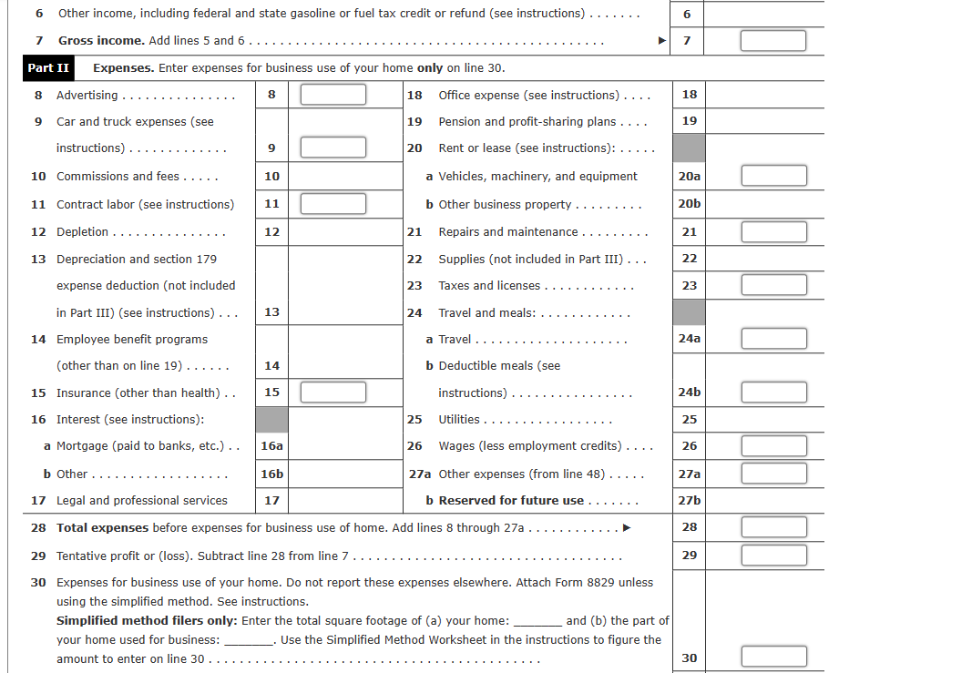 Problem 3-1 Schedule C (LO 3.1, 3.3, 3.5, 3.7)