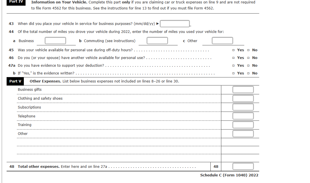 Problem 3-1 Schedule C (LO 3.1, 3.3, 3.5, 3.7)