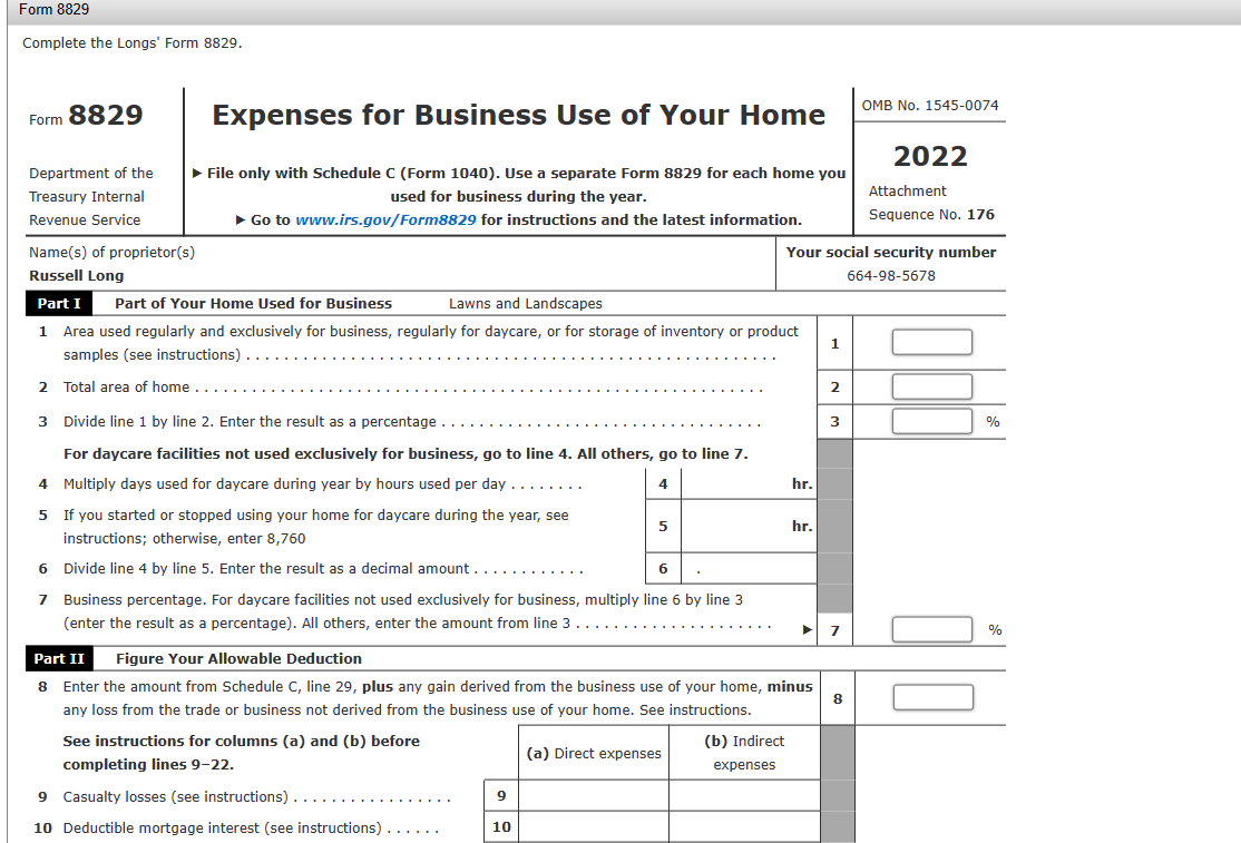 Problem 3-1 Schedule C (LO 3.1, 3.3, 3.5, 3.7)