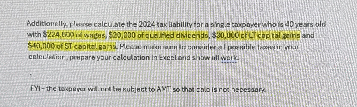 Additionally, please calculate the 2 0 2 4 tax