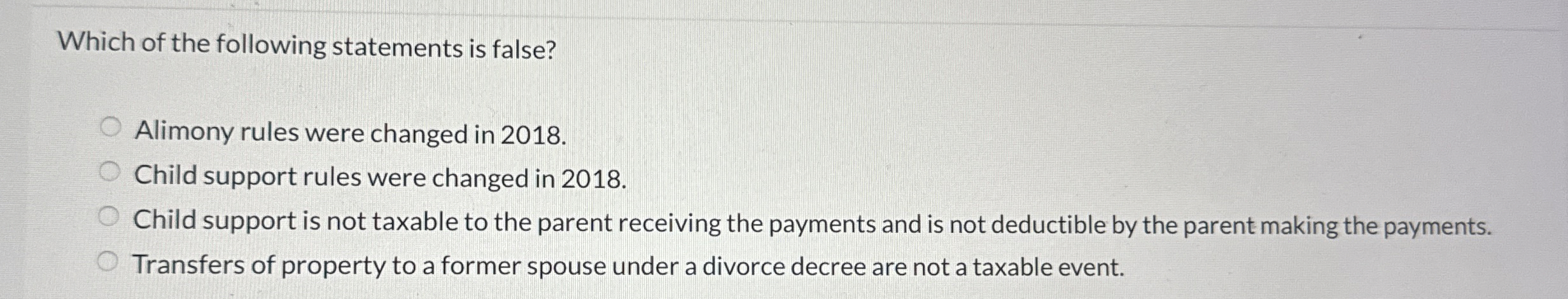 Which of the following statements is false?