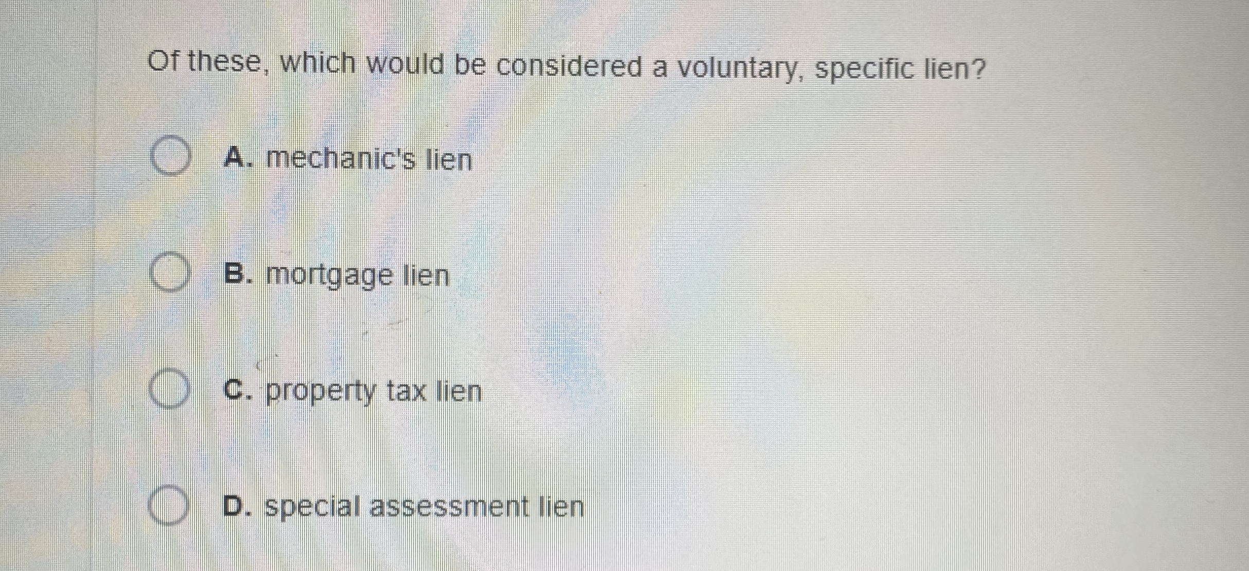 Of these, which would be considered a voluntary,