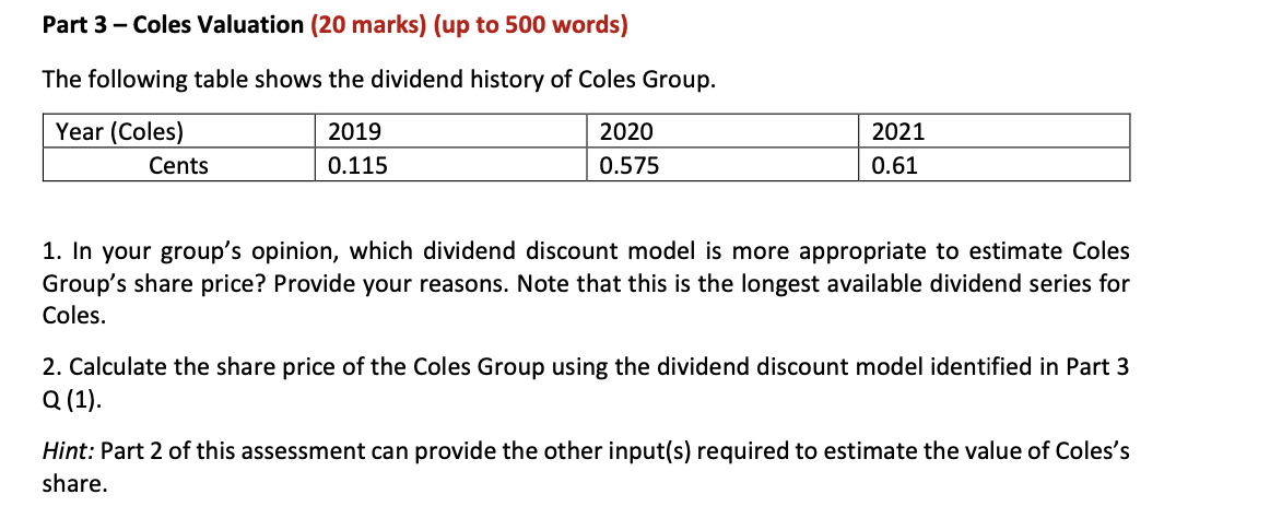 Can You please answer this question in Part 3