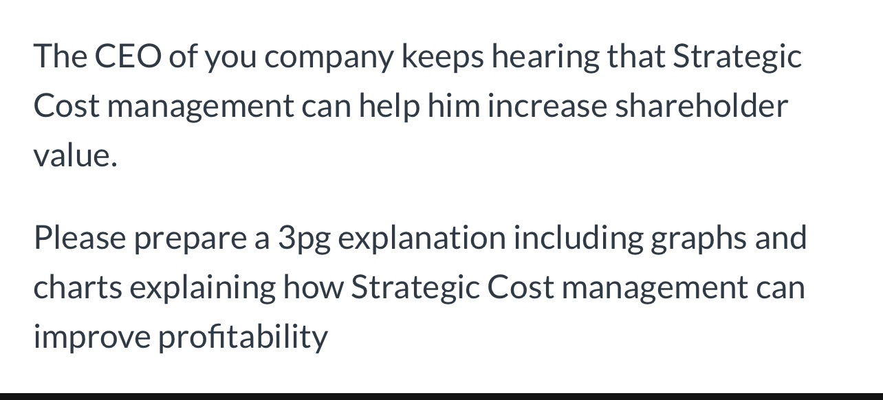 The CEO of you company keeps hearing that