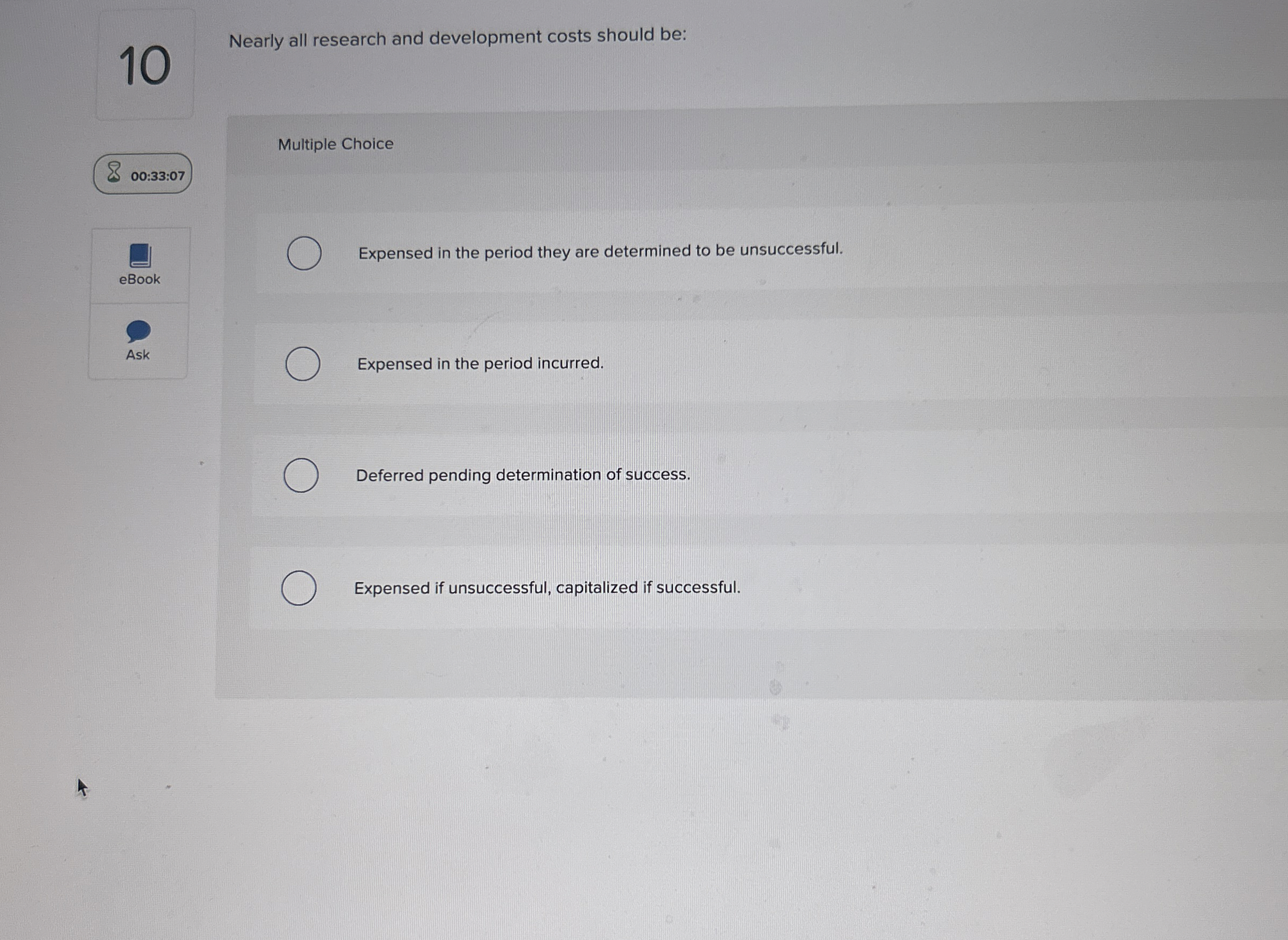 1 0 Nearly all research and development costs