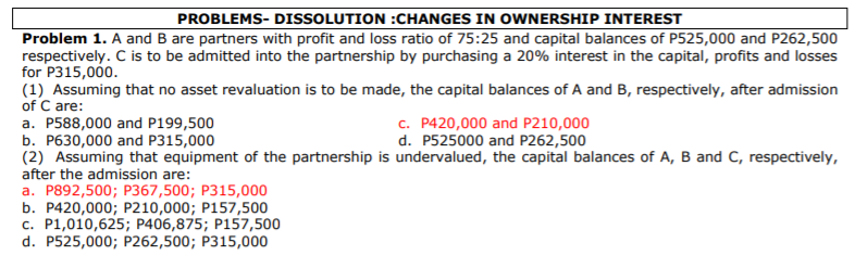 Topic: Partnership Dissolution need solutions