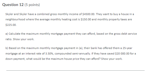 1) Use the following information to answer this