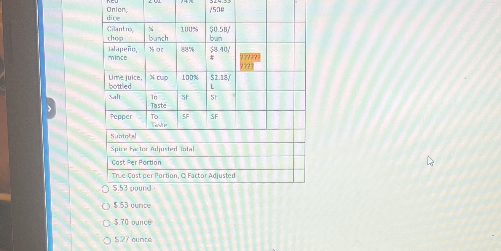 What is the converted AP cost/ unit for the