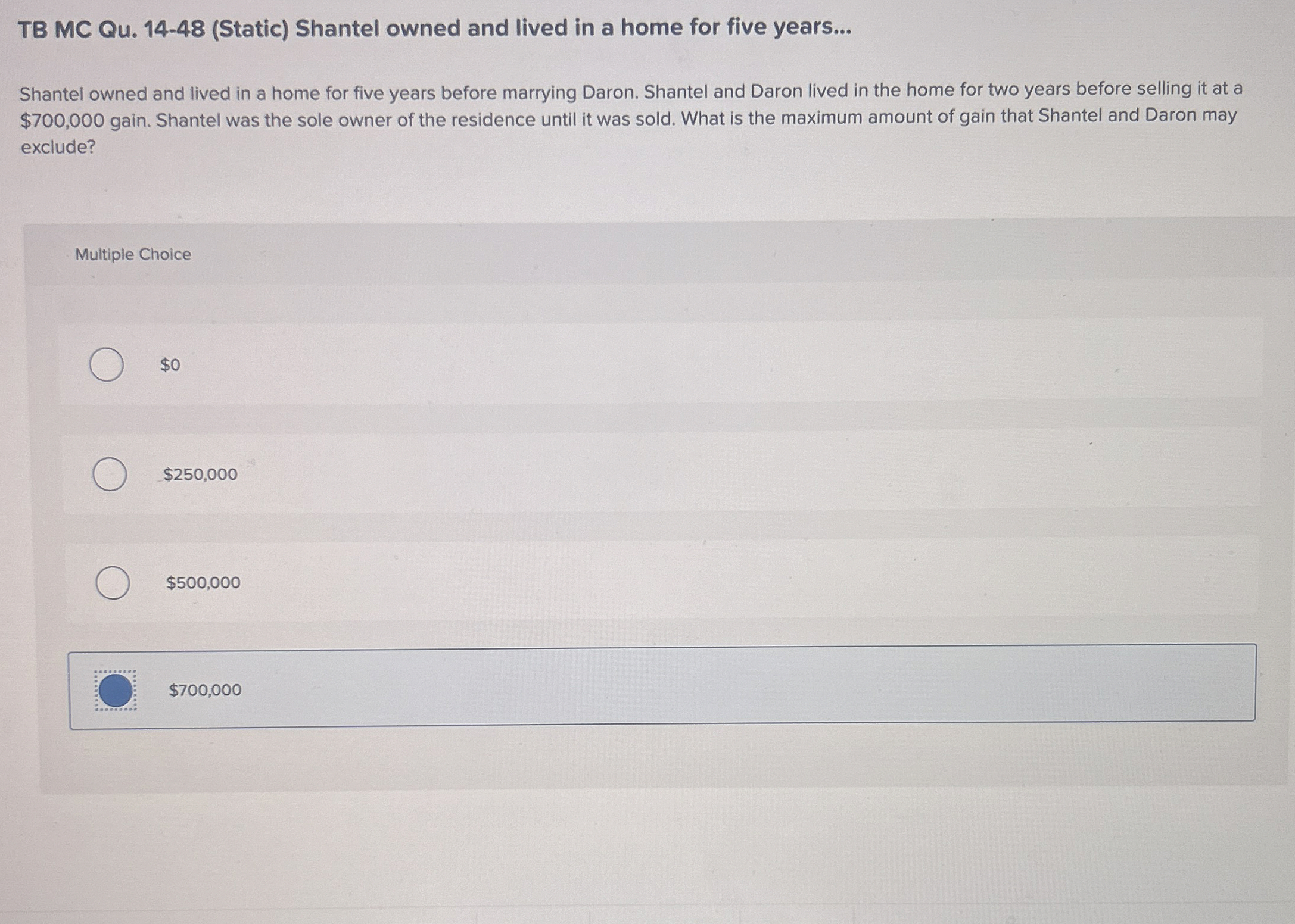 TB MC Qu . 1 4 - 4 8 ( Static ) Shantel owned and