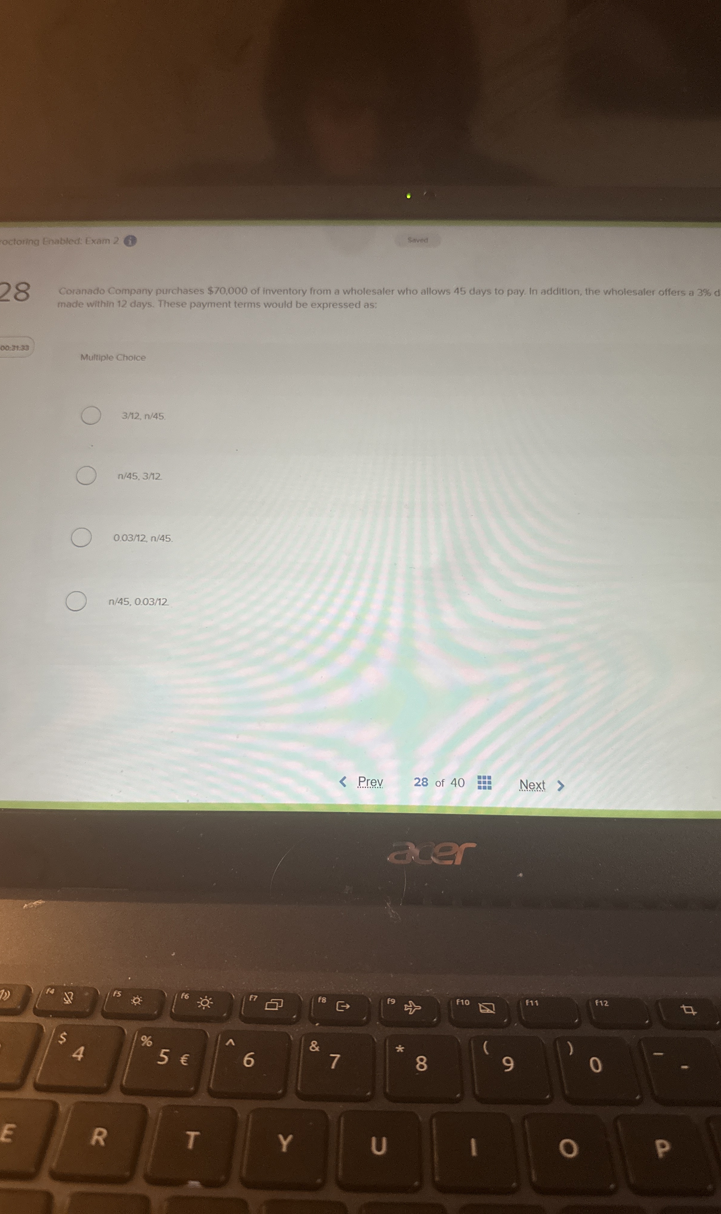 octoring Enabled: Exam 2 Saved 2 8 Coranado