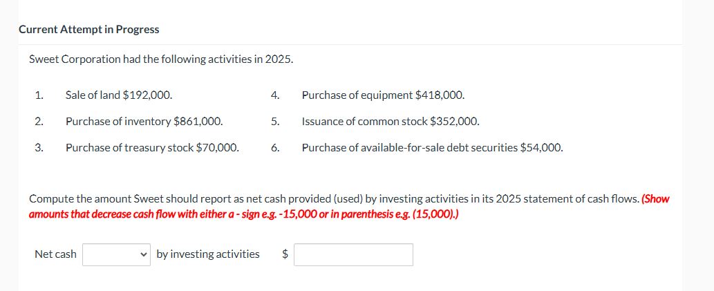 Current Attempt in Progress Sweet Corporation had