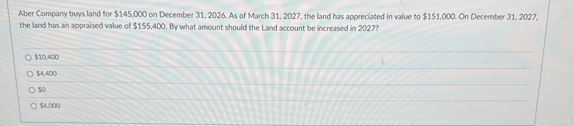 Aber Company buys land for $ 1 4 5 , 0 0 0 on