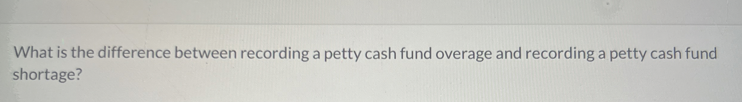 What is the difference between recording a petty