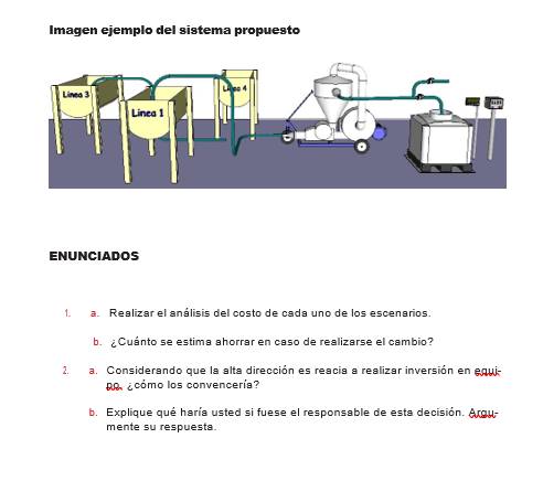 CASO Se presents el siguiente ejemplo basado en