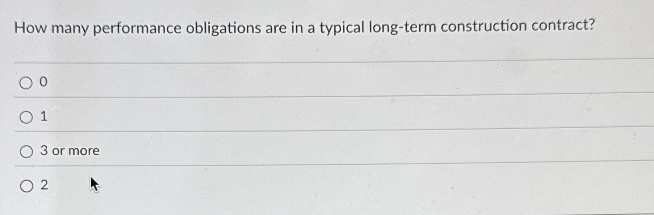 How many performance obligations are in a typical