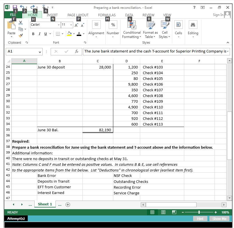 Please help answer this with an excel formula. 1.