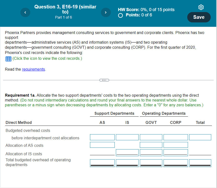 Data table 1 SUPPORT OPERATING 2 AS IS GOVT CORP