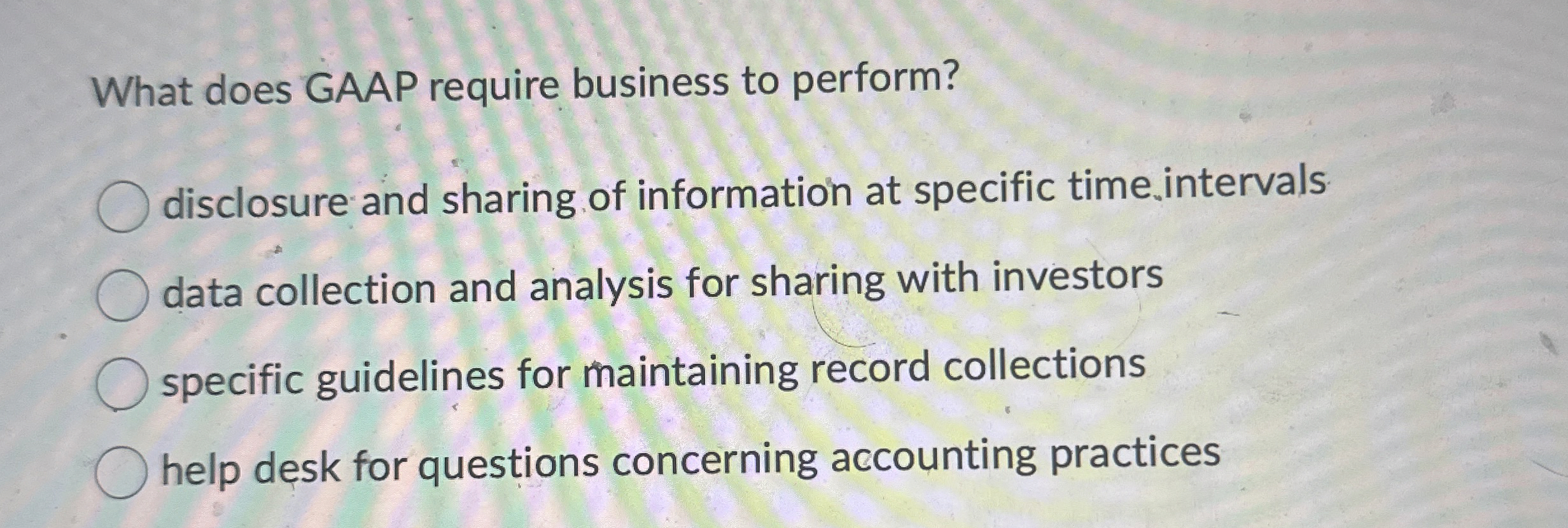 What does GAAP require business to perform?
