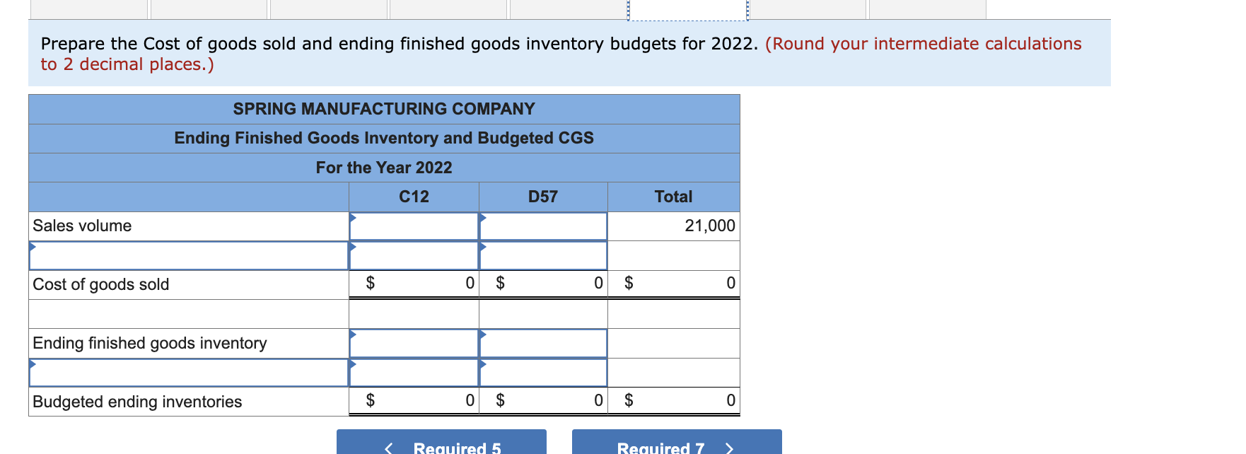 Spring Manufacturing Company makes two components