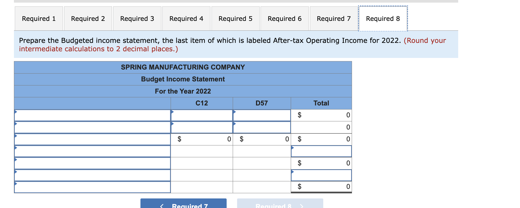Spring Manufacturing Company makes two components