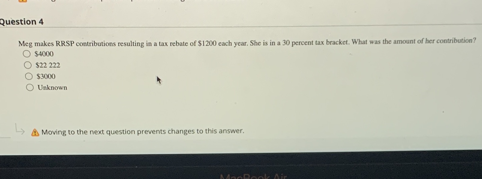 Help Question 4 Meg makes RRSP contributions