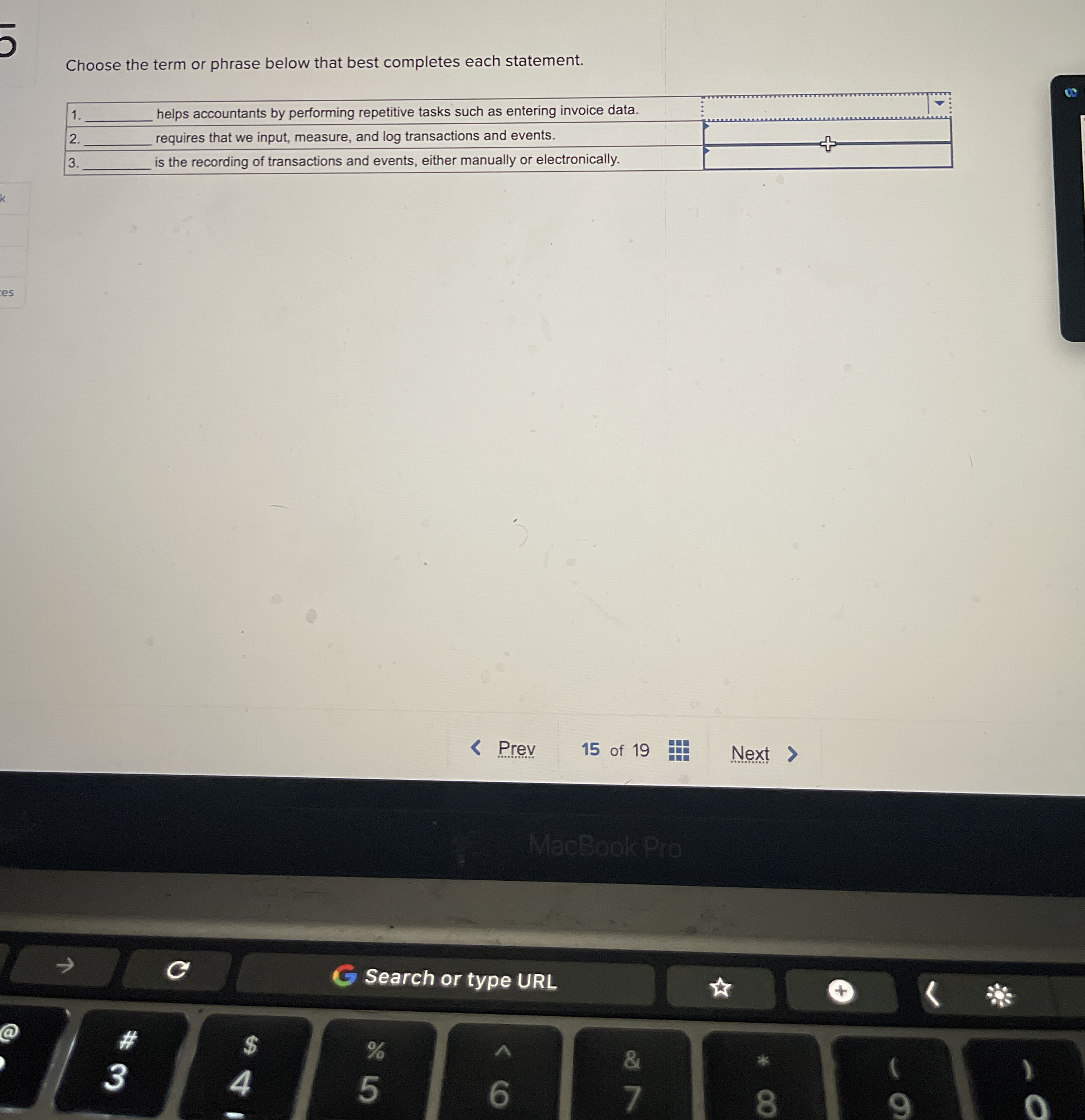 Choose the term or phrase below that best