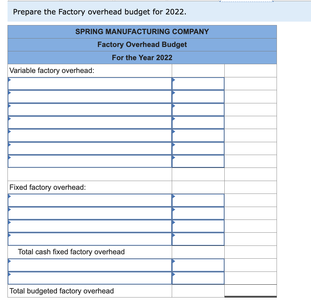 Spring Manufacturing Company makes two components