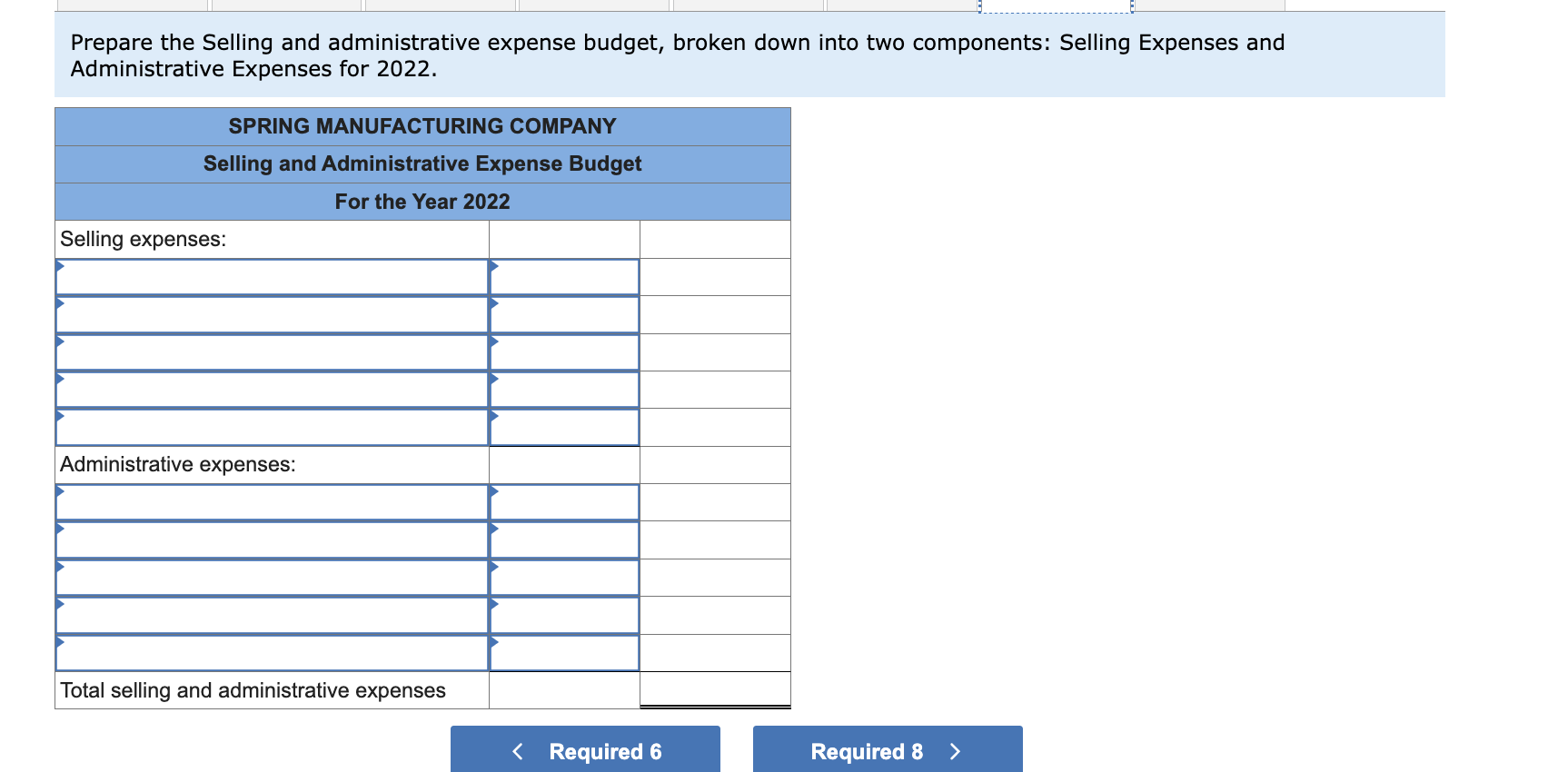 Spring Manufacturing Company makes two components