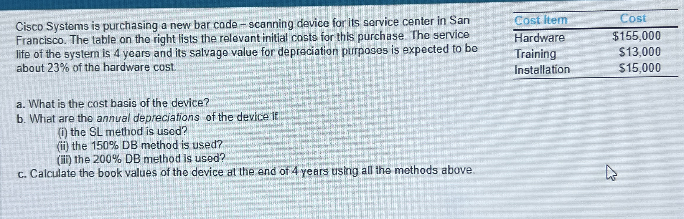 Cisco Systems is purchasing a new bar code -