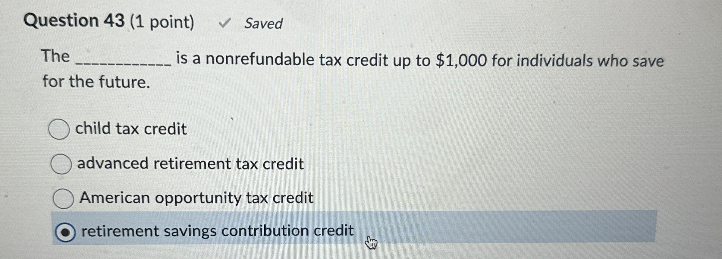 Question 4 3 ( 1 point ) Saved The is a