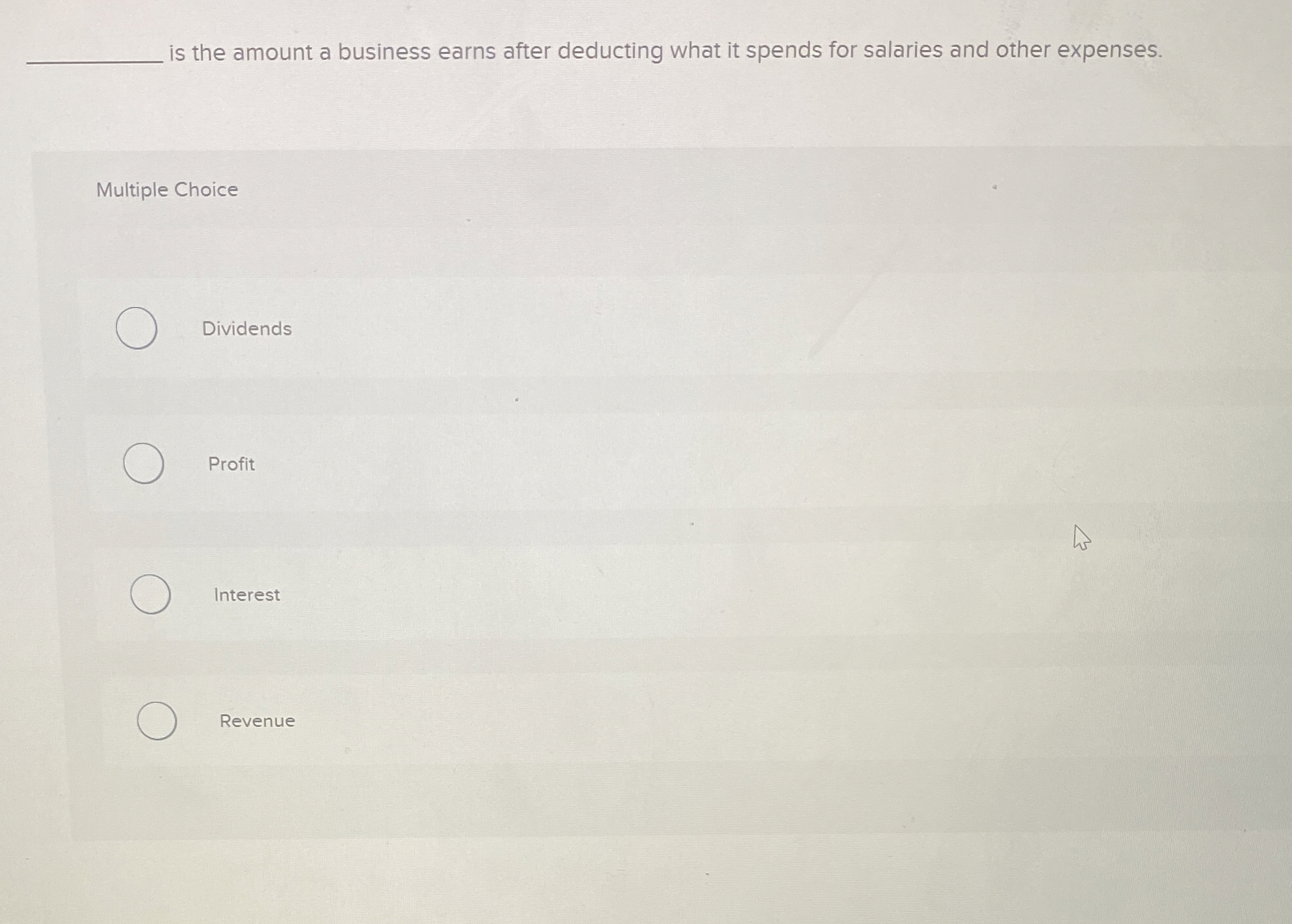 is the amount a business earns after deducting