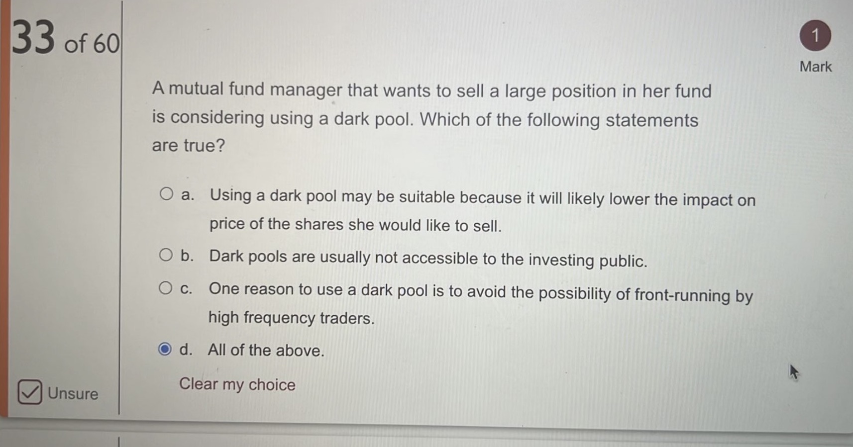 33 of 60 1 Mark A mutual fund manager that wants