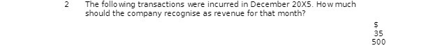 2 The following transactions were incurred in