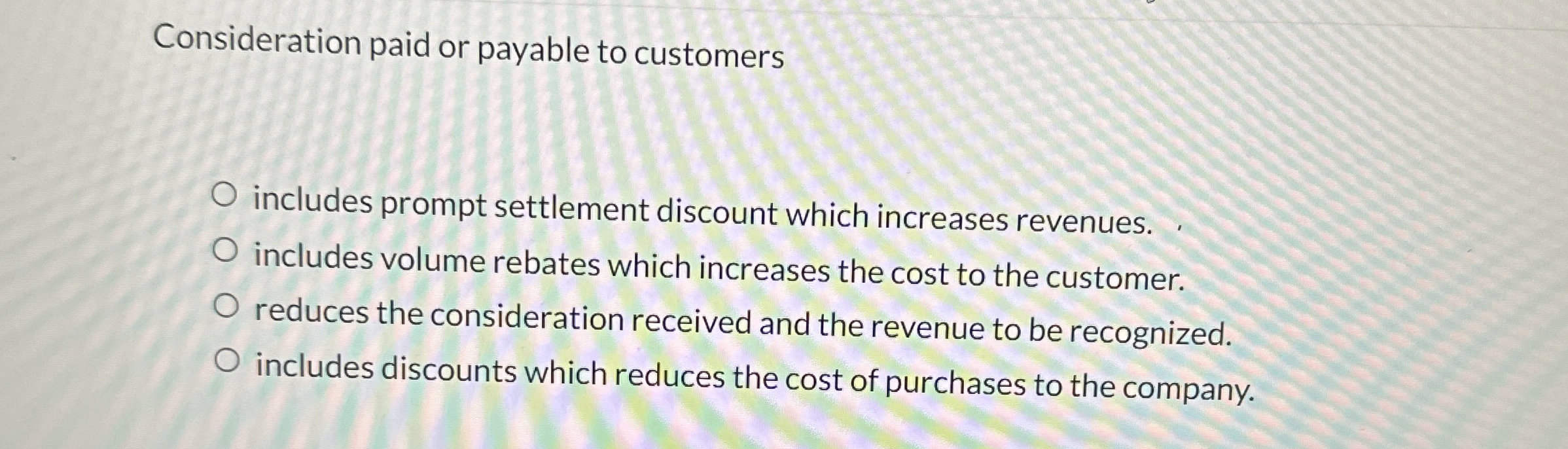 Consideration paid or payable to customers