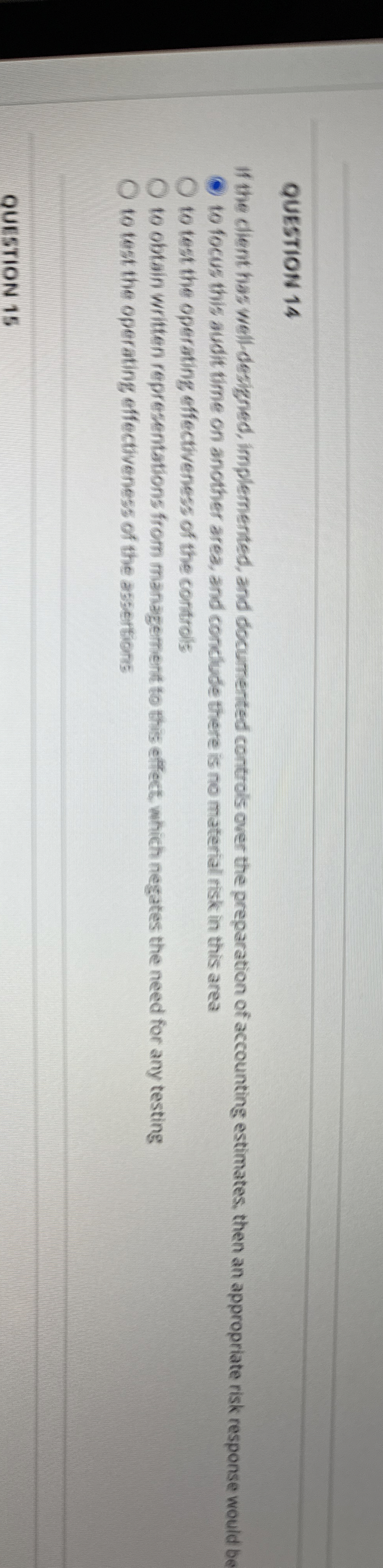 QUESTION 1 4 If the client has well - designed,