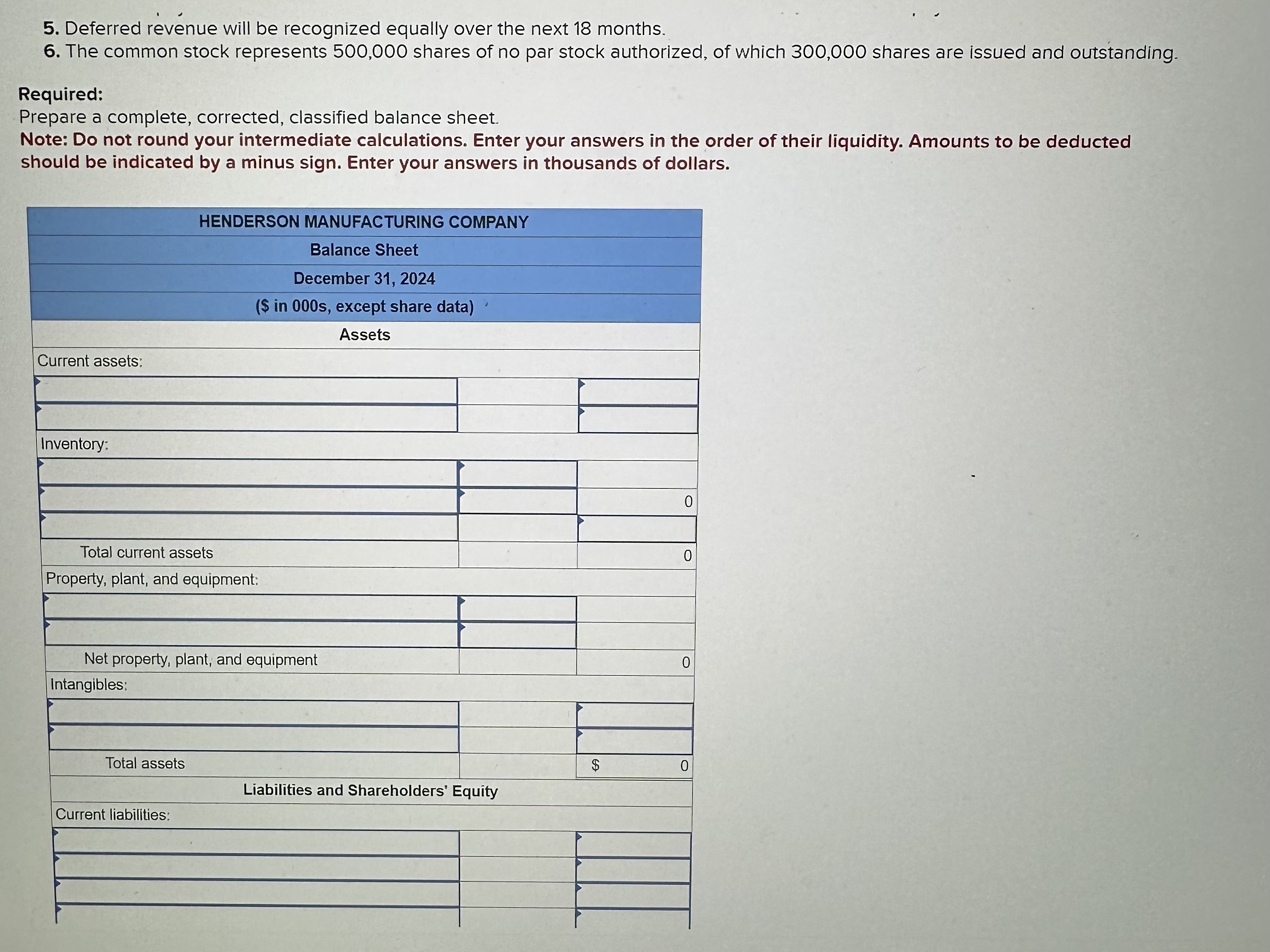 As controller for Henderson, you are attempting