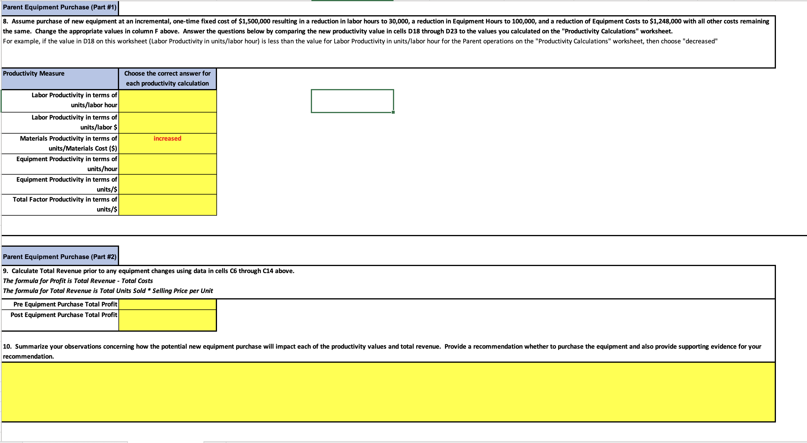 A B C D E F G H I J K L MIDDLE Productivity