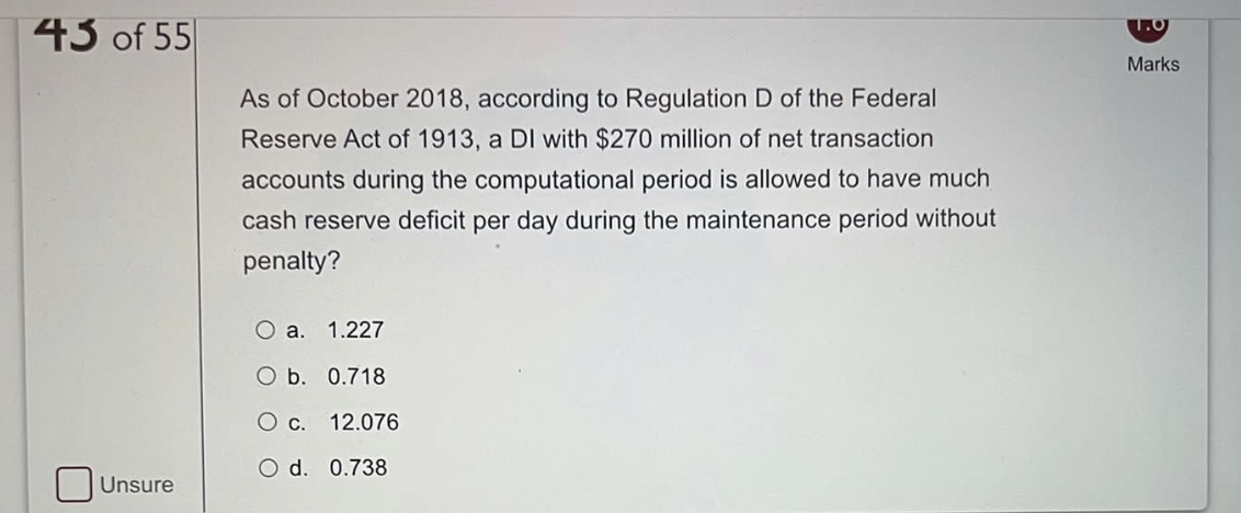 43 of 55 TO Marks As of October 2018, according