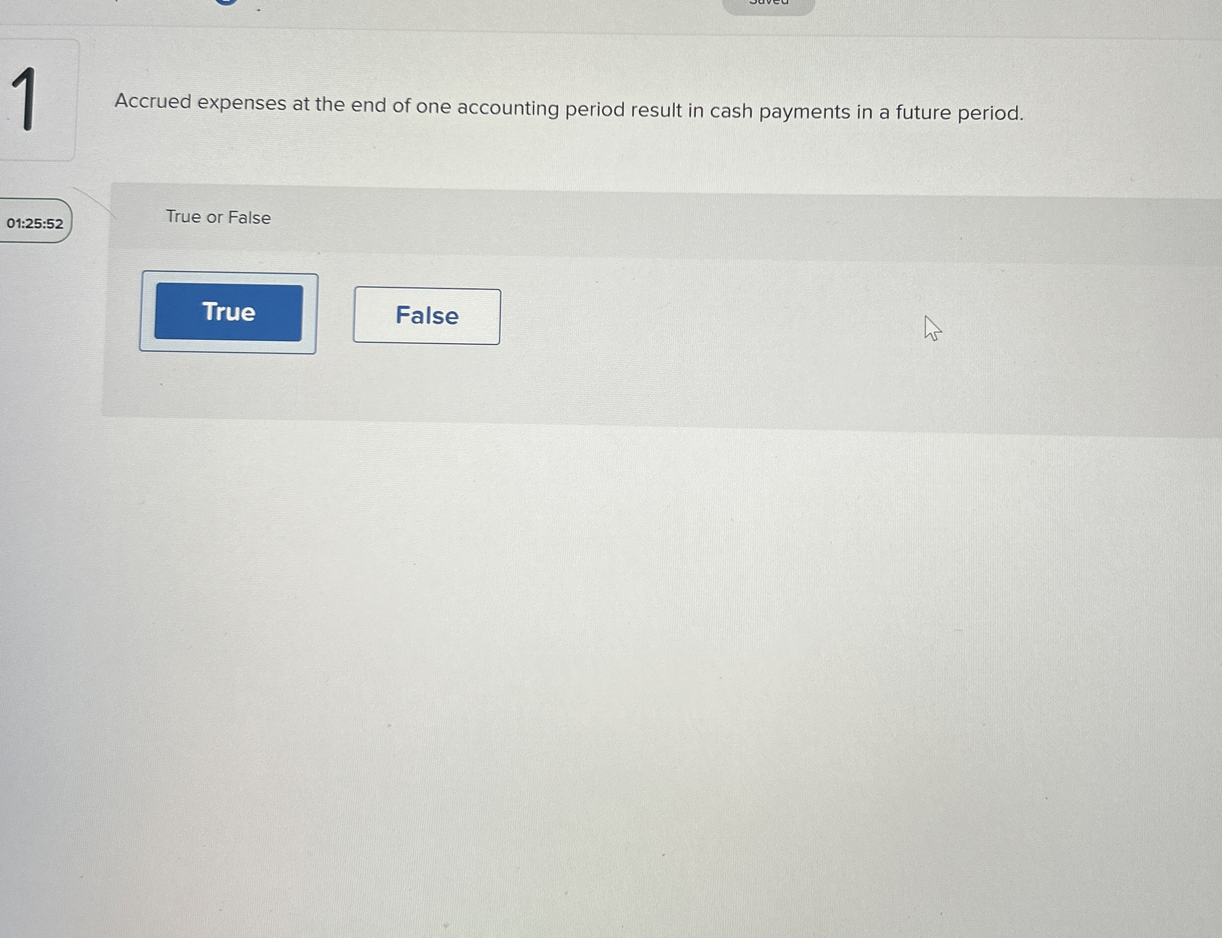1 Accrued expenses at the end of one accounting