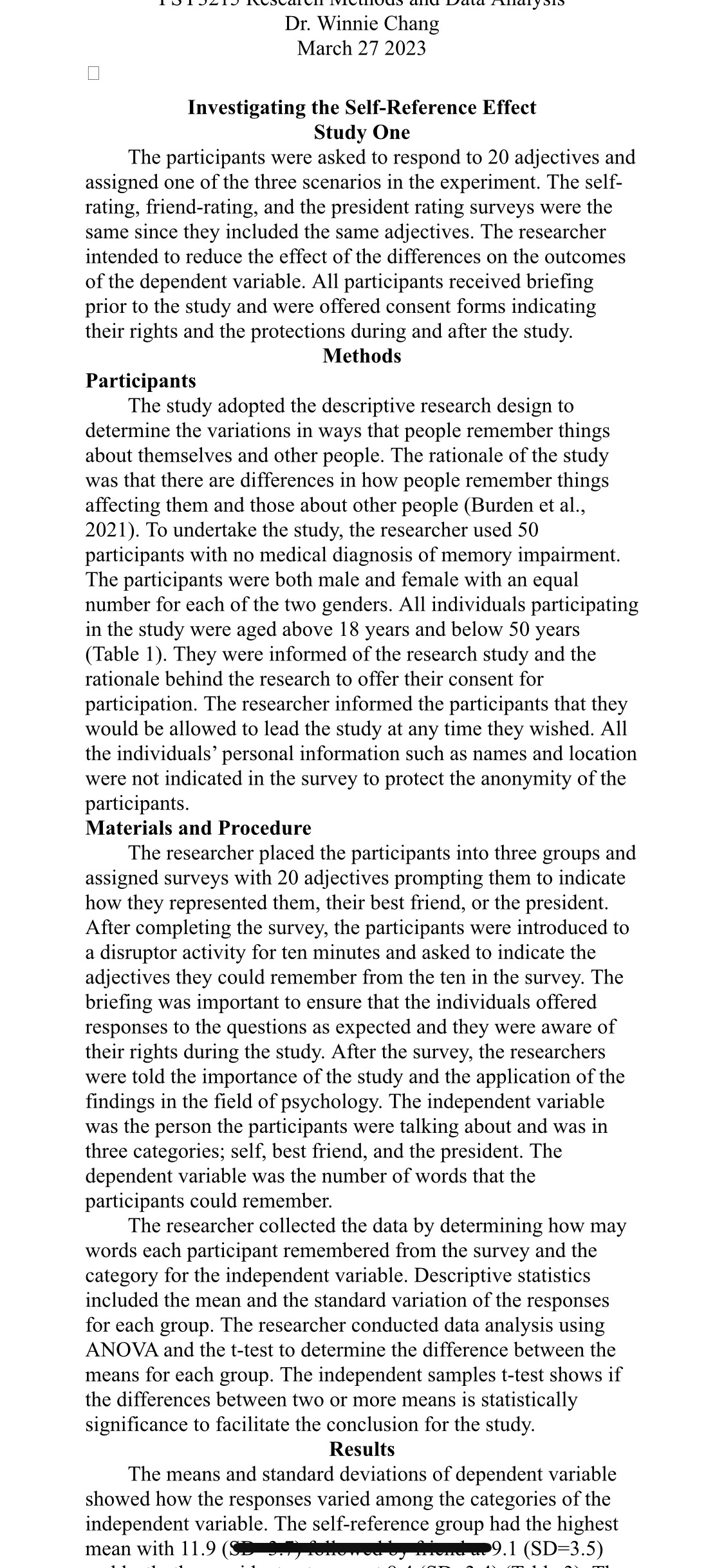 This is a continuation of study two. please